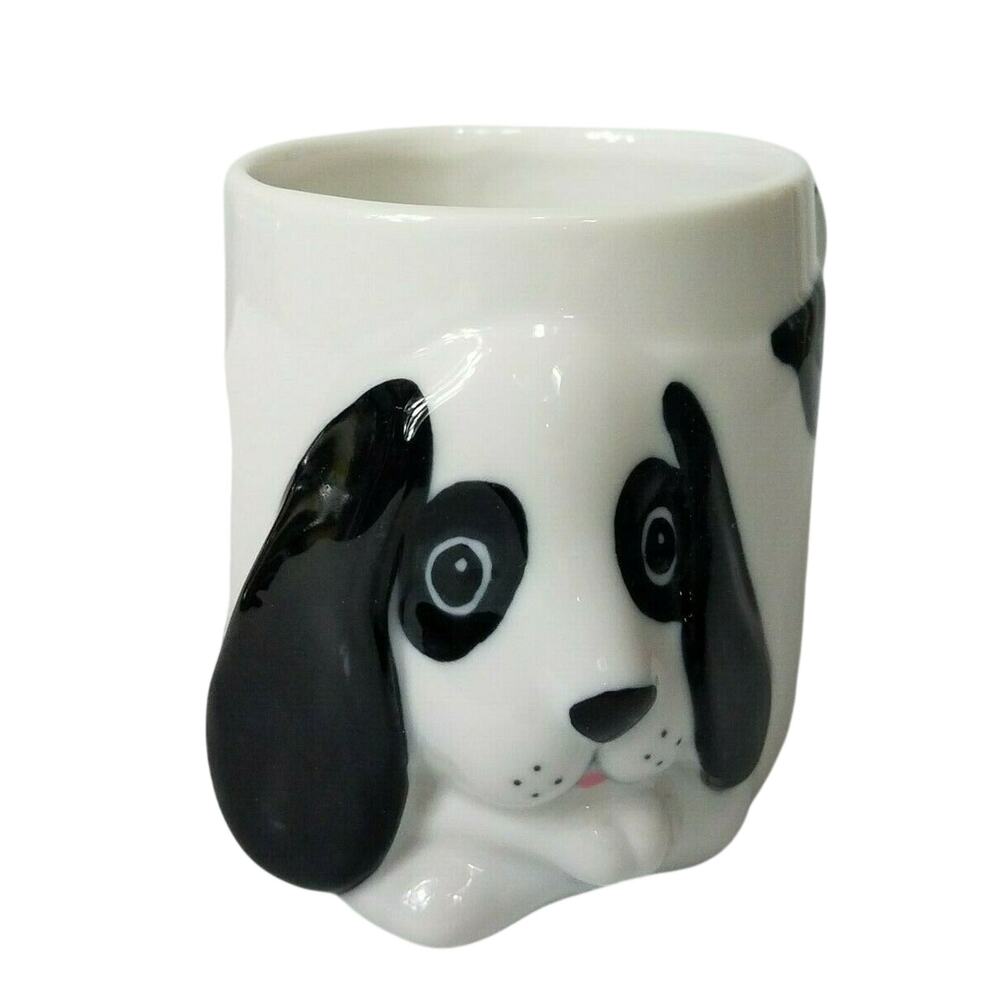 Vintage HENRIKSEN IMPORTS 3D DOG PUPPY Ceramic MUG JAPAN
